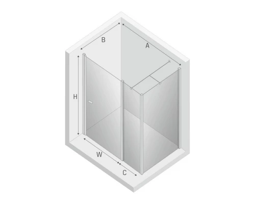 Душевое ограждение NEW TRENDY NEW SOLEO 90x100x195 K-0718 (хром) Elit-san.ru