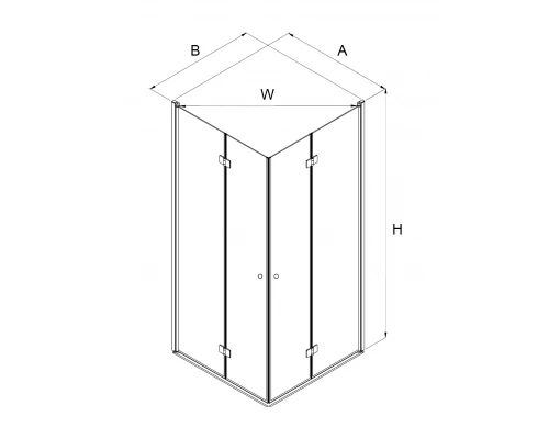 Душевое ограждение NEW TRENDY SUPERIA 80x90x195 K-0740 (хром) Elit-san.ru