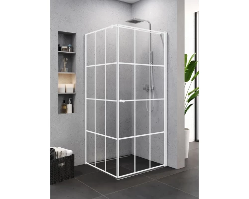 Душевое ограждение NEW TRENDY SUPERIA WHITE P 90x90x195 K-0795 (белый) Elit-san.ru