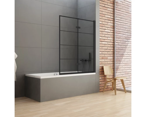 Шторка для ванны NEW TRENDY NEW SOLEO BLACK 100x140 P-0050 R (черный) Elit-san.ru