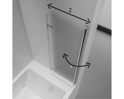 Шторка для ванны NEW TRENDY NEW SOLEO 110x140 P-0082 L (хром) Elit-san.ru