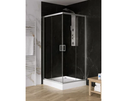 Душевое ограждение NEW TRENDY SUVIA с поддоном 80x80x201 ZS-0003 (хром) Elit-san.ru