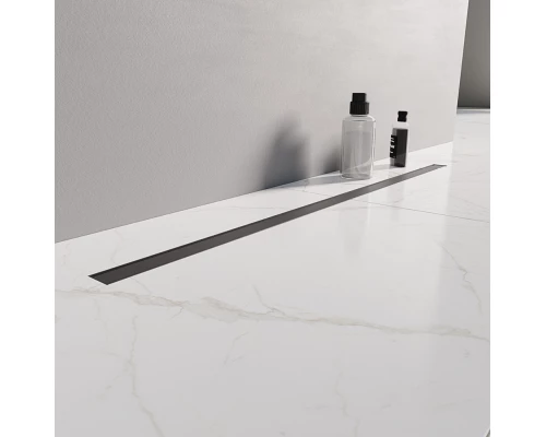 Душевой трап NEW TRENDY BLACK MAT 80 см OL-0078 (черный мат) Elit-san.ru