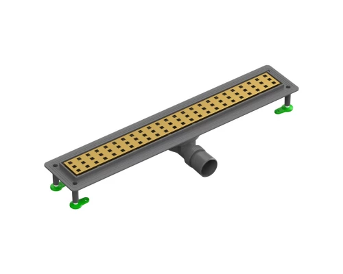 Душевой трап CTESI FLOW SQUARE GOLD 80 см. (золото) Elit-san.ru