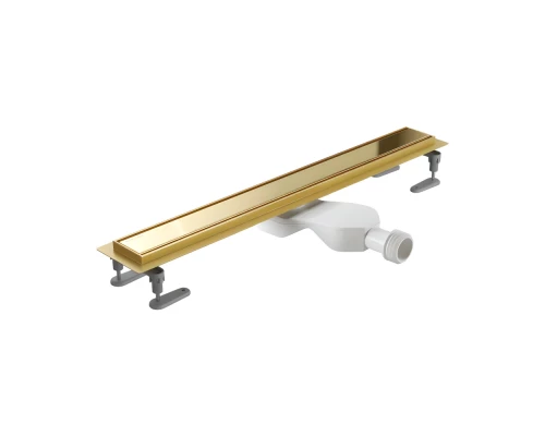 Душевой трап EXCELLENT Stilio Gold 70 см. решетка декоративная (золото) Elit-san.ru