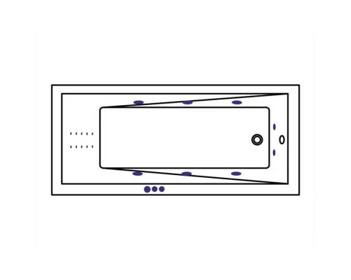 Ванна WHITECROSS Wave 175x70 "SMART NANO" (золото)