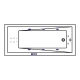 Ванна WHITECROSS Wave 175x70 "SMART NANO" (золото)