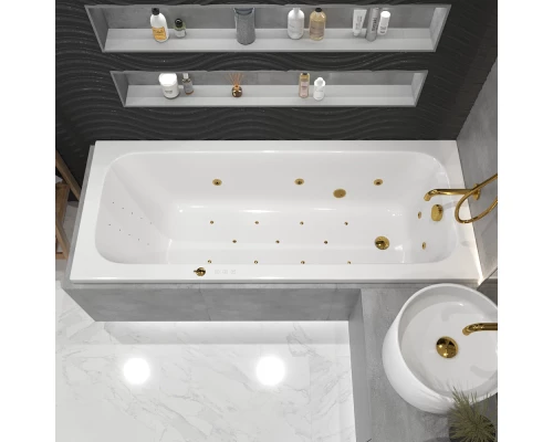 Ванна WHITECROSS Vibe 170x70 "ULTRA NANO" (золото)