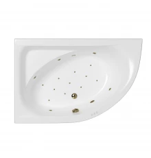 Ванна WHITECROSS Aquarella 170x110 (левая) "RELAX" (бронза)