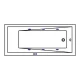 Ванна WHITECROSS Wave Slim 175x70 "SOFT" (хром)