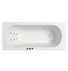Ванна WHITECROSS Gin 170x75 (белый мат) "SMART" (золото)