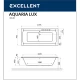 Ванна EXCELLENT Aquaria Lux 180x80 NANO (хром) Elit-san.ru