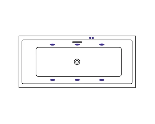 Ванна EXCELLENT Heaven Slim 180x80 SOFT (хром) Elit-san.ru