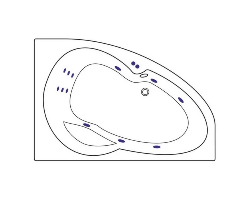 Ванна EXCELLENT Newa 160x95 (правая) LINE (золото) Elit-san.ru