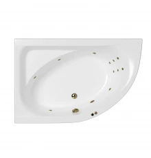 Ванна WHITECROSS Aquarella 170x110 (левая) "LINE" (бронза)