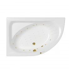 Ванна WHITECROSS Aquarella 170x110 (левая) "NANO" (золото)