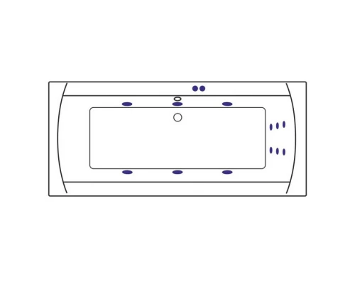 Ванна EXCELLENT Aquaria Lux Slim 180x80 LINE (золото) Elit-san.ru