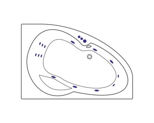 Ванна EXCELLENT Newa 160x95 (правая)  SMART (хром) Elit-san.ru