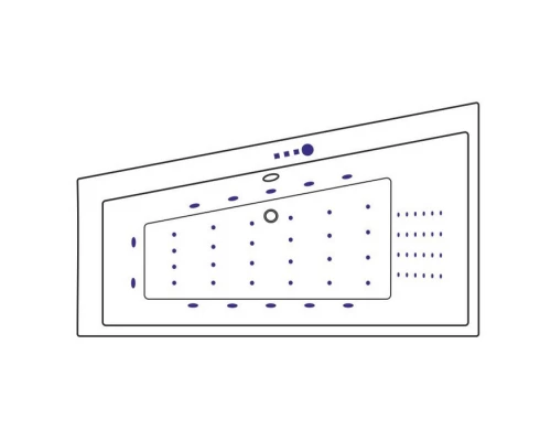 Ванна EXCELLENT Sfera 170x100 (левая) NANO (золото) Elit-san.ru