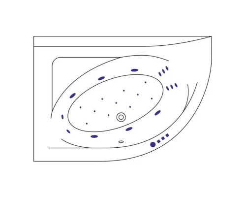 Ванна EXCELLENT Aquarella 170x110 (левая) "ULTRA" (белый)