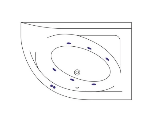 Ванна EXCELLENT Aquarella 150x100 (правая) SOFT (золото) Elit-san.ru