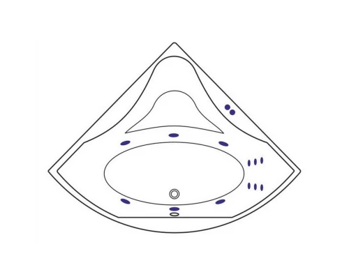 Ванна EXCELLENT Glamour 150x150 LINE (хром) Elit-san.ru