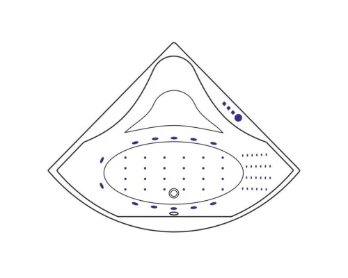 Ванна EXCELLENT Glamour 150x150 NANO (хром) Elit-san.ru