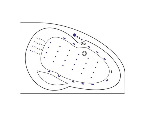 Ванна EXCELLENT Newa 160x95 (правая) NANO (хром) Elit-san.ru