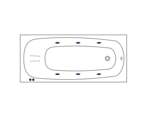 Ванна WHITECROSS Layla 170x75 LINE NANO (хром) Elit-san.ru