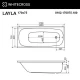 Ванна WHITECROSS Layla 170x75 LINE NANO (хром) Elit-san.ru