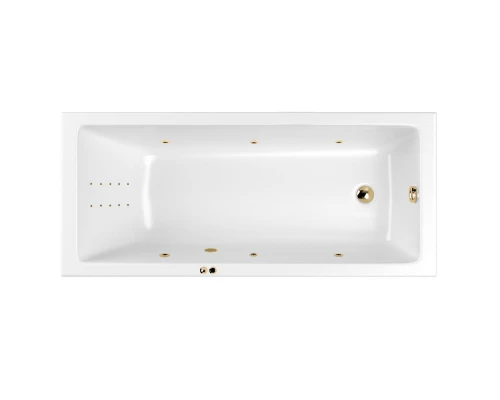 Ванна WHITECROSS Wave Slim 175x70 "LINE NANO" (золото)