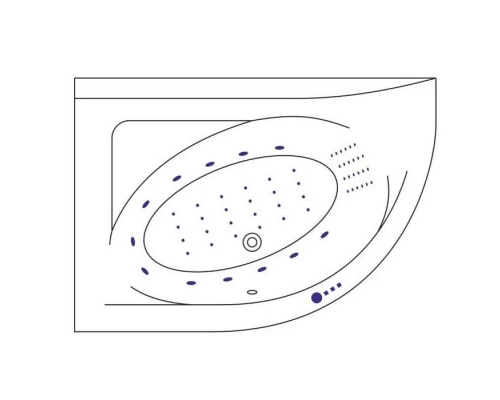 Ванна EXCELLENT Aquarella 150x100 (левая) NANO (золото) Elit-san.ru