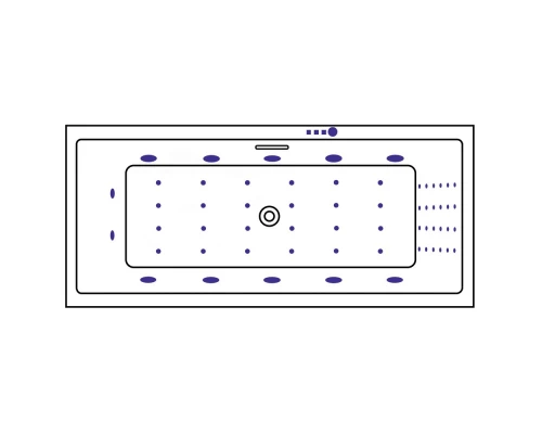 Ванна EXCELLENT Heaven Slim 180x80 NANO (хром) Elit-san.ru