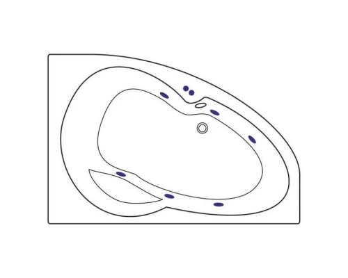 Ванна EXCELLENT Newa 160x95 (правая)  SOFT (золото) Elit-san.ru