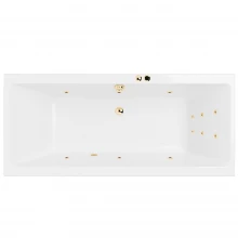 Ванна EXCELLENT Pryzmat Slim 180x80 "LINE" (золото)