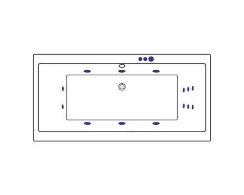 Ванна EXCELLENT Pryzmat Slim 180x80 "SMART" (белый)