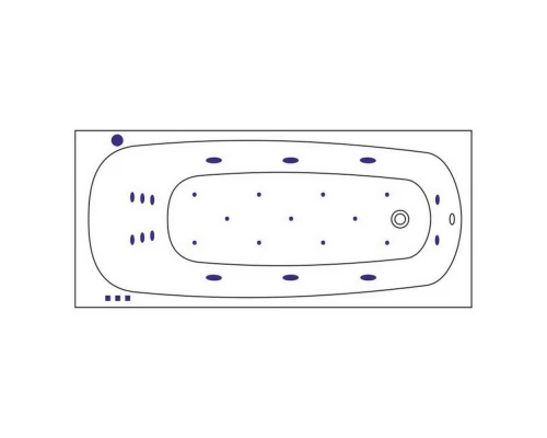 Акриловая гидромассажная ванна 180x80 см Whitecross Layla 0102.180080.100.ULTRA.CR Elit-san.ru