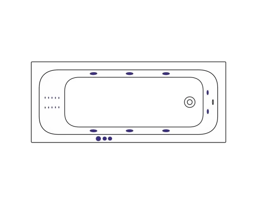 Ванна WHITECROSS Vibe 170x70 "SMART NANO" (золото)