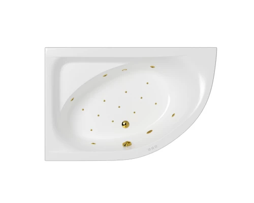 Ванна WHITECROSS Aquarella 170x110 (левая) "RELAX" (золото)