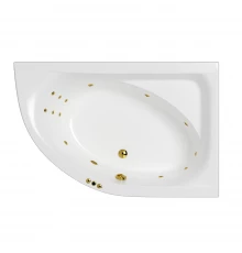 Ванна WHITECROSS Aquarella 170x110 (правая) "SMART" (золото)