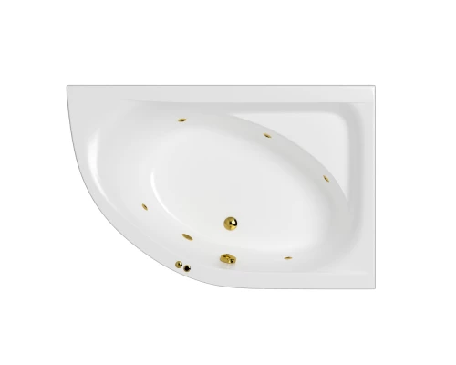 Ванна WHITECROSS Aquarella 170x110 (правая) "SOFT" (золото)