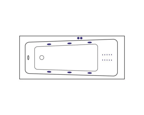 Ванна EXCELLENT Ava 160x70 LINE NANO (хром) Elit-san.ru