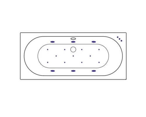 Ванна EXCELLENT Oceana Slim 170x75 RELAX (хром) Elit-san.ru