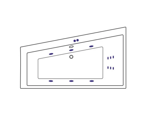 Ванна EXCELLENT Sfera 170x100 (левая) LINE (золото) Elit-san.ru
