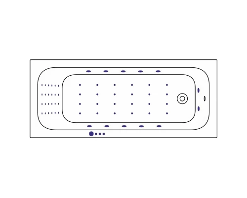 Ванна WHITECROSS Vibe 180x75 NANO (хром) Elit-san.ru