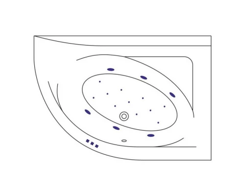 Ванна EXCELLENT Aquarella 170x110 (правая) RELAX (бронза) Elit-san.ru