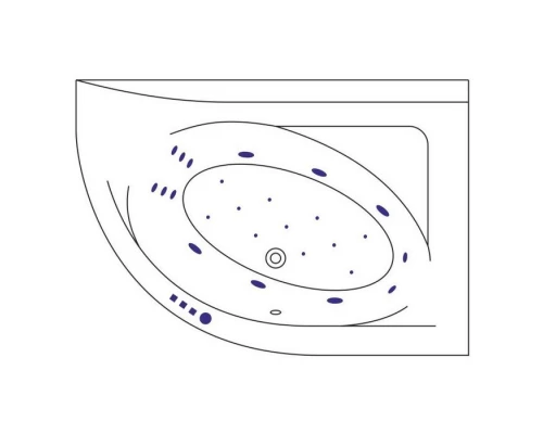 Ванна EXCELLENT Aquarella 170x110 (правая) ULTRA (золото) Elit-san.ru