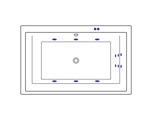 Ванна EXCELLENT Crown Lux 190x120 "LINE" (белый)