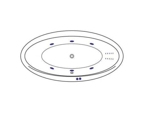 Ванна EXCELLENT Lumina 190x95 LINE NANO (хром) Elit-san.ru