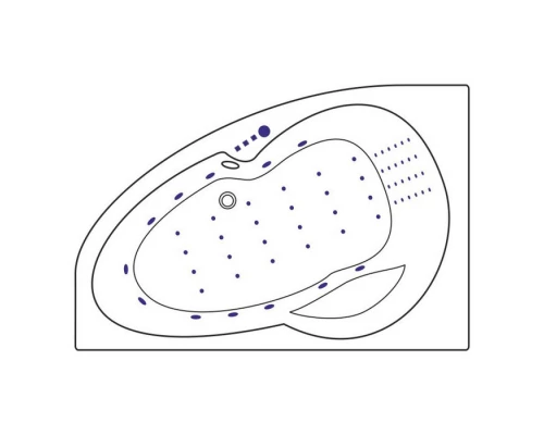 Ванна EXCELLENT Newa 160x95 (левая) NANO (хром) Elit-san.ru